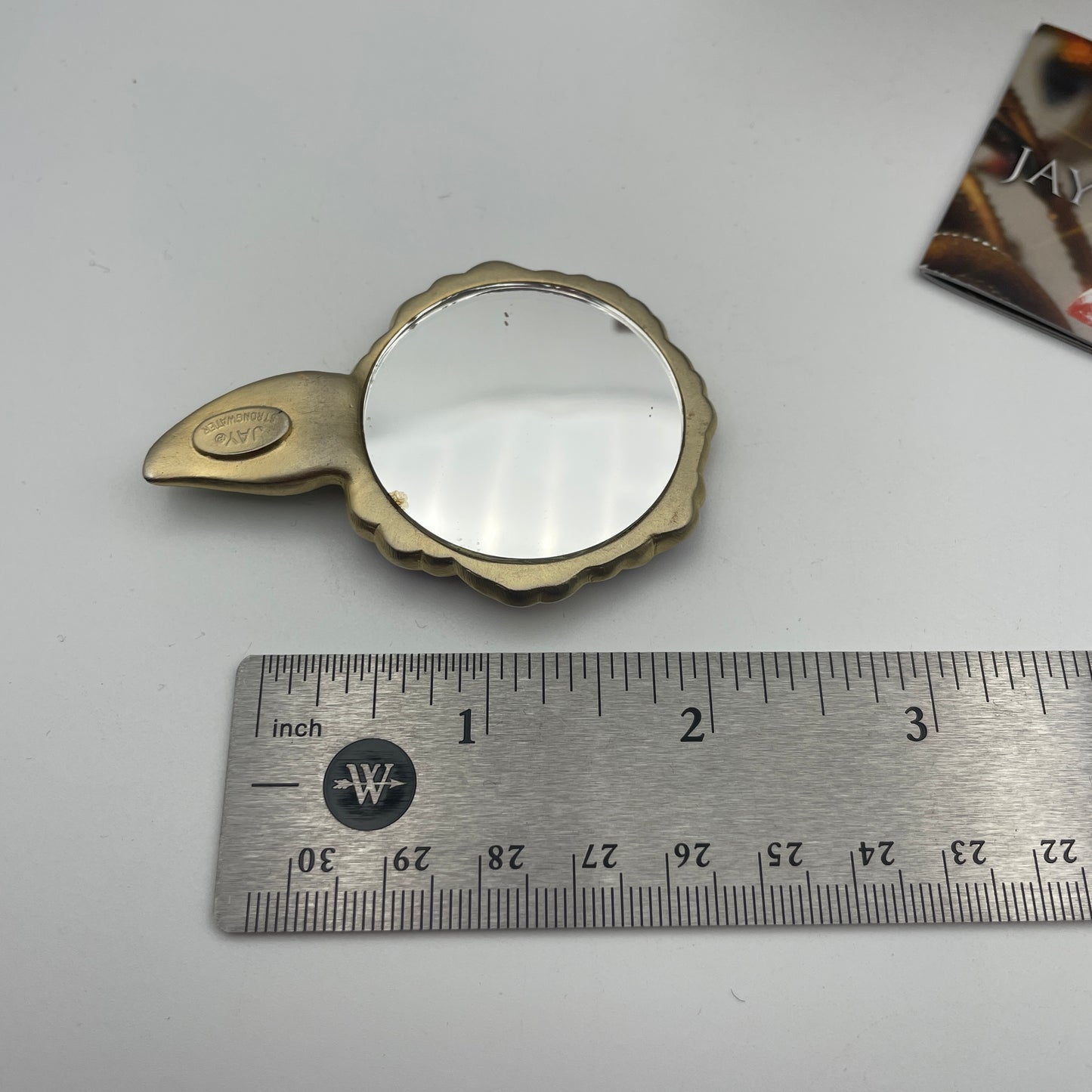 Jay Strongwater Enamel Small Purse Mirror with Swarovski Crystals