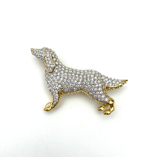 Crystal Dog Pin