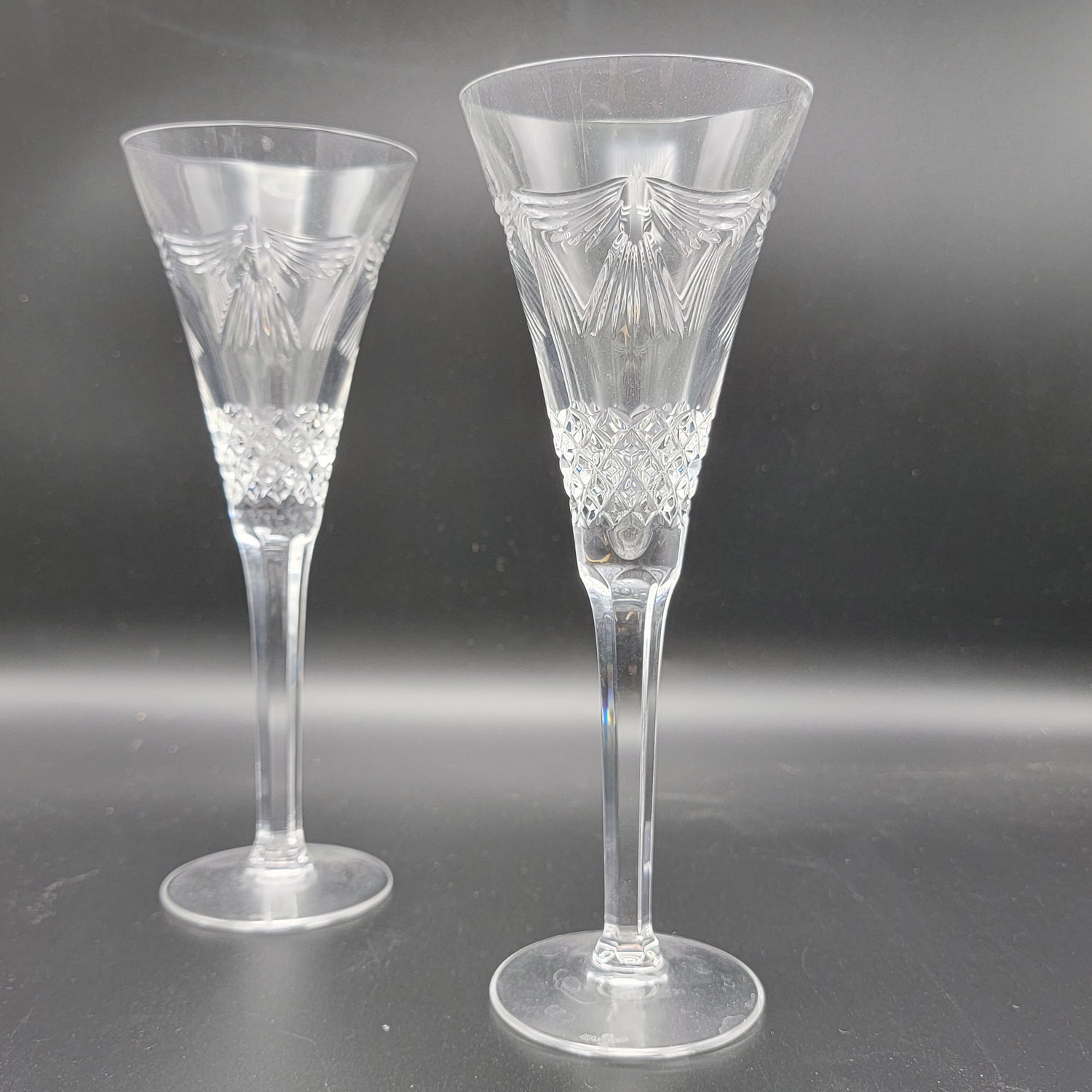 Pair of Waterford Crystal Peace Dove Toasting Champagne Flutes – ShopSBH