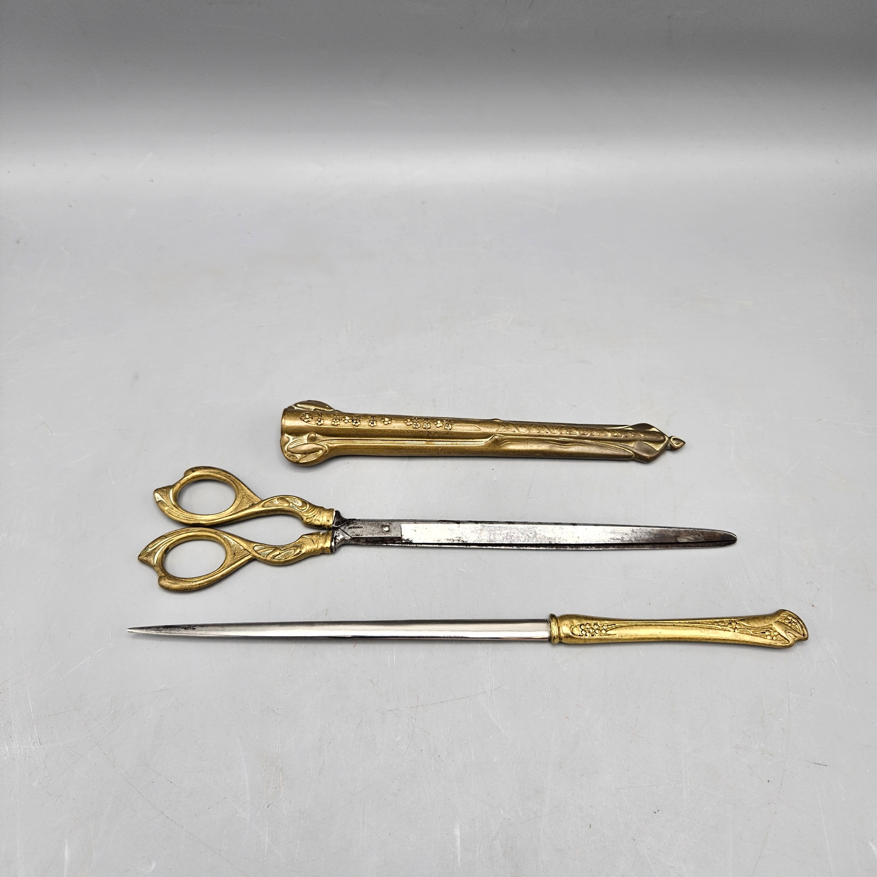 Gold Scissors and Letter Opener Set - Scissors and 2 Letter Openers, Luxury  Set of Gold Office Supplies & Desk Accessories 