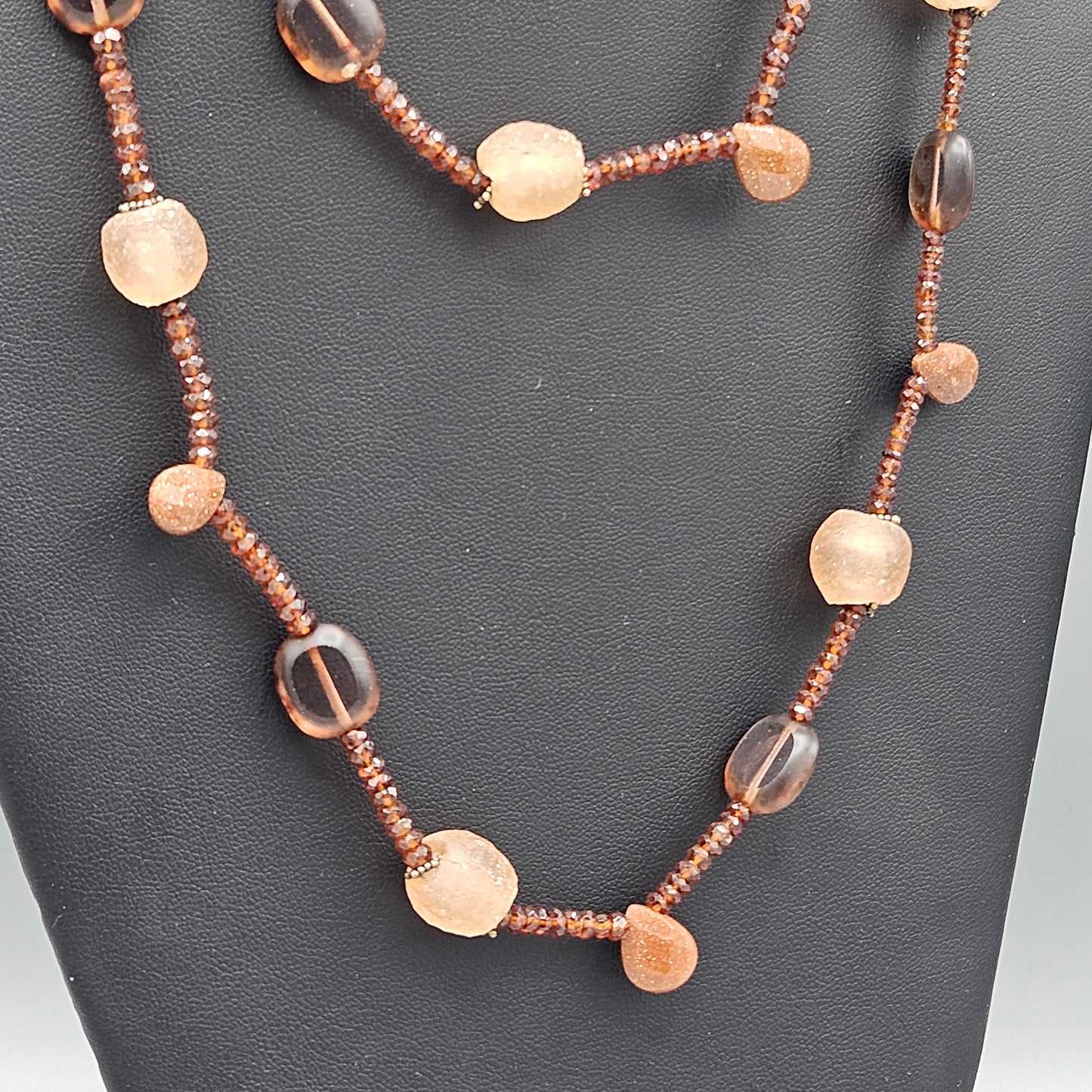 Brown & Pink Strand Necklace