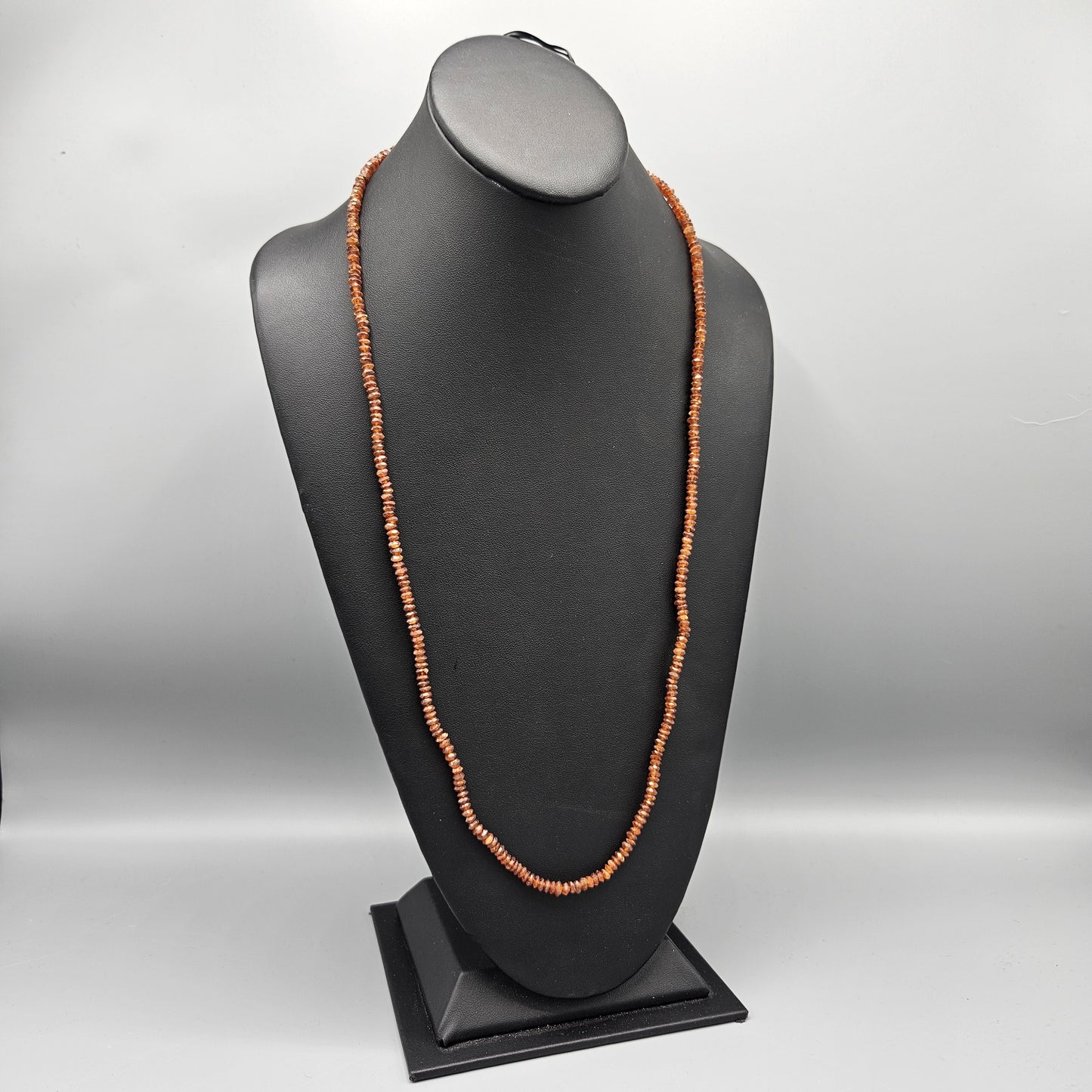 Brown Beaded Necklace with Toggle Clasp