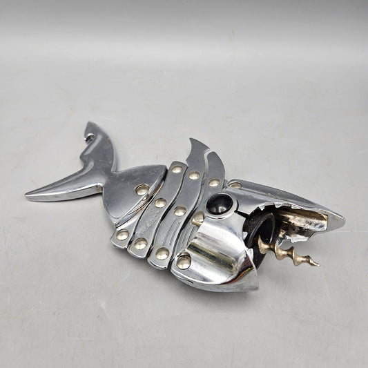 Silver Shark Wine Bottle Opener