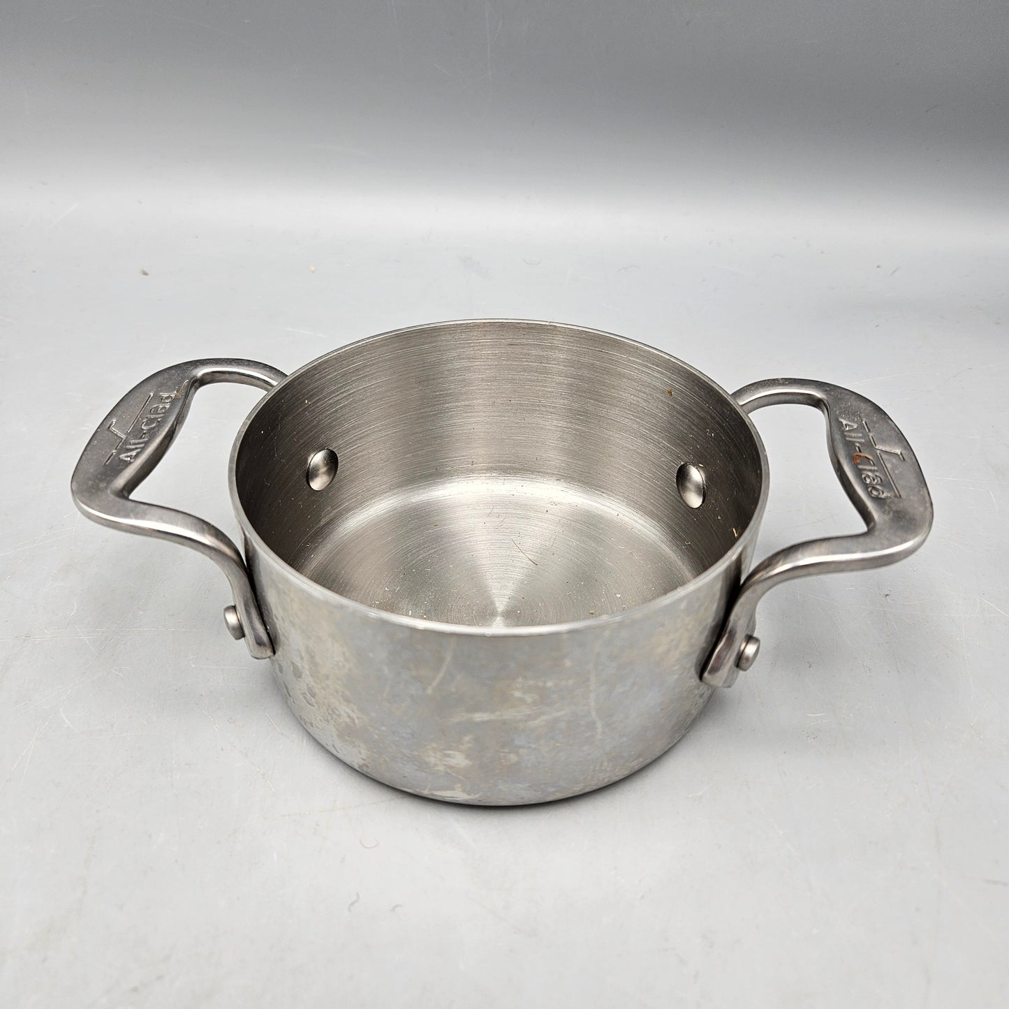 All-Clad Stainless Steel 1/2 Quart Cocotte Saucepan with lid