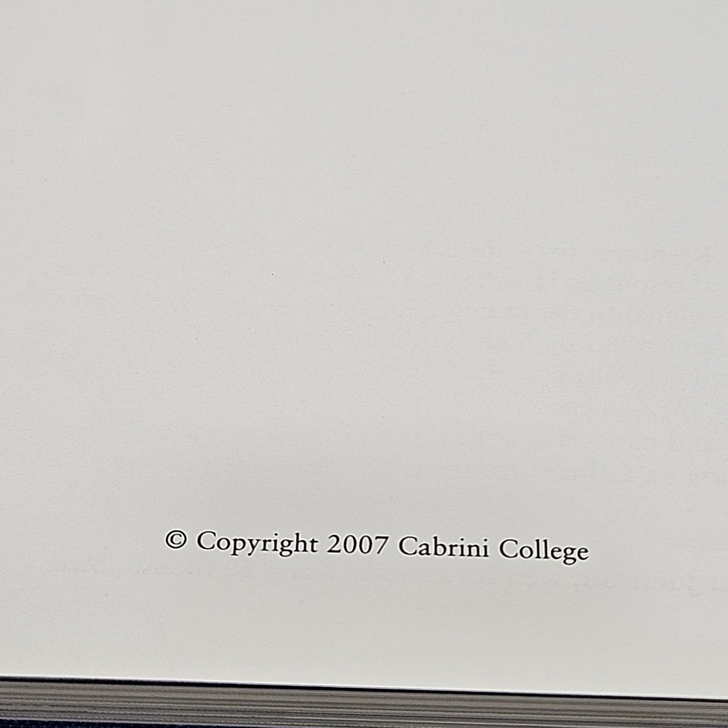 Book: Cabrini College 50 Years 1957-2007