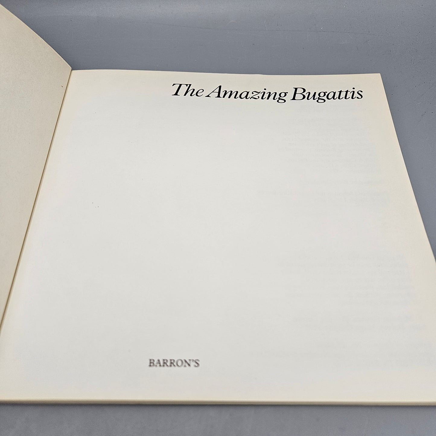 Book: The Amazing Bugattis