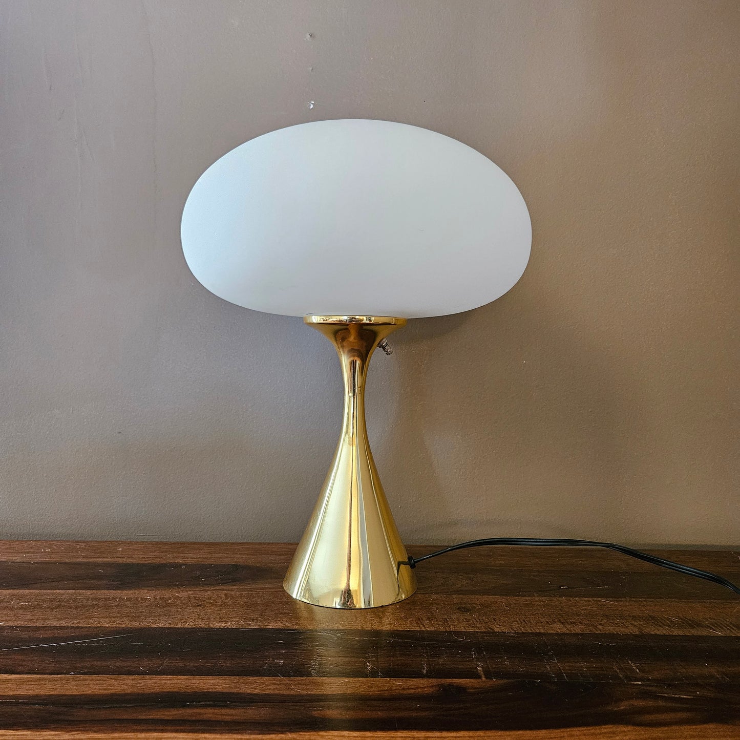 Laurel Style Stemlite Designline Gold Table Lamp with Frosted Glass Mu ...