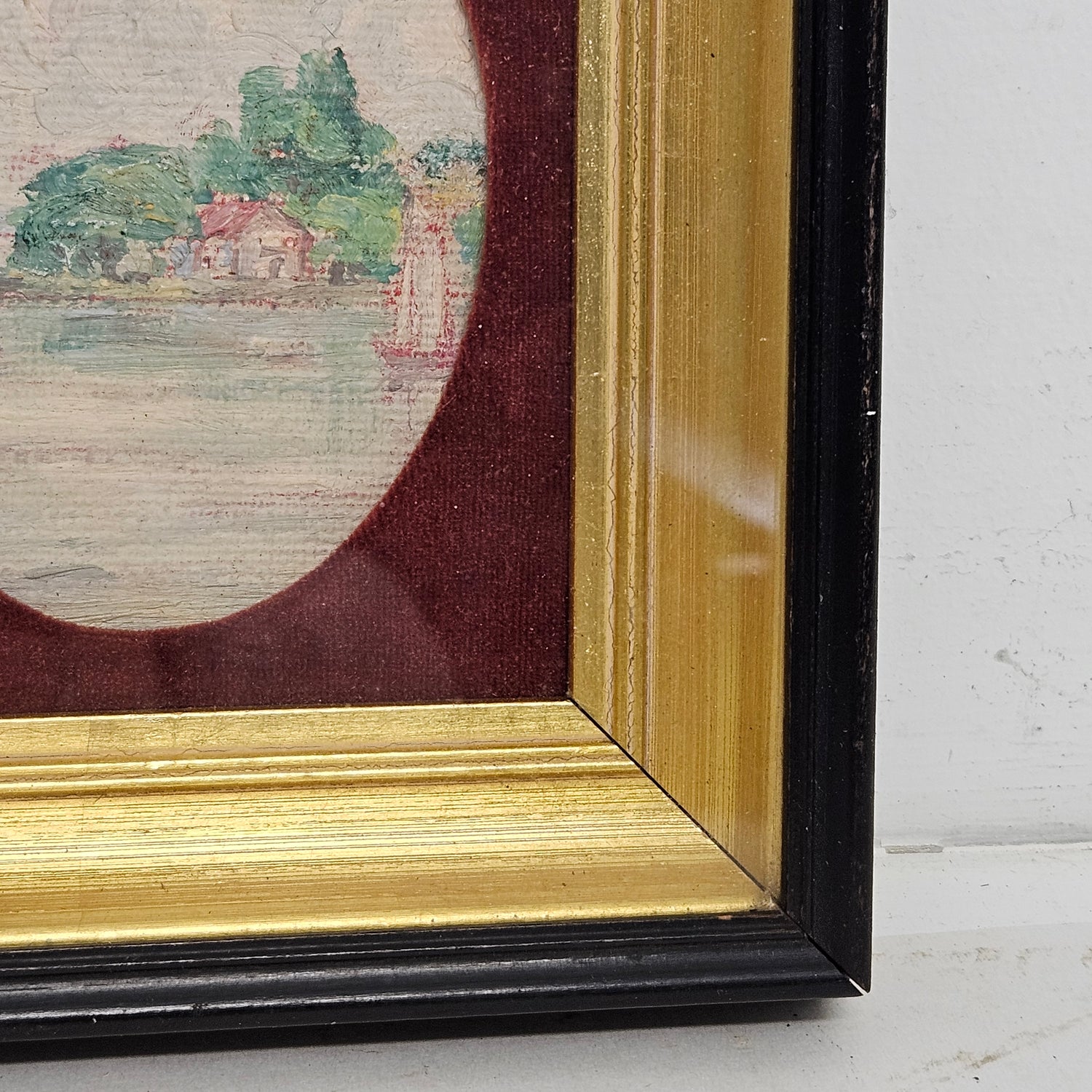 John Henry Ramm (1879-1948) Painting of Landscape in Gold Frame Under ...