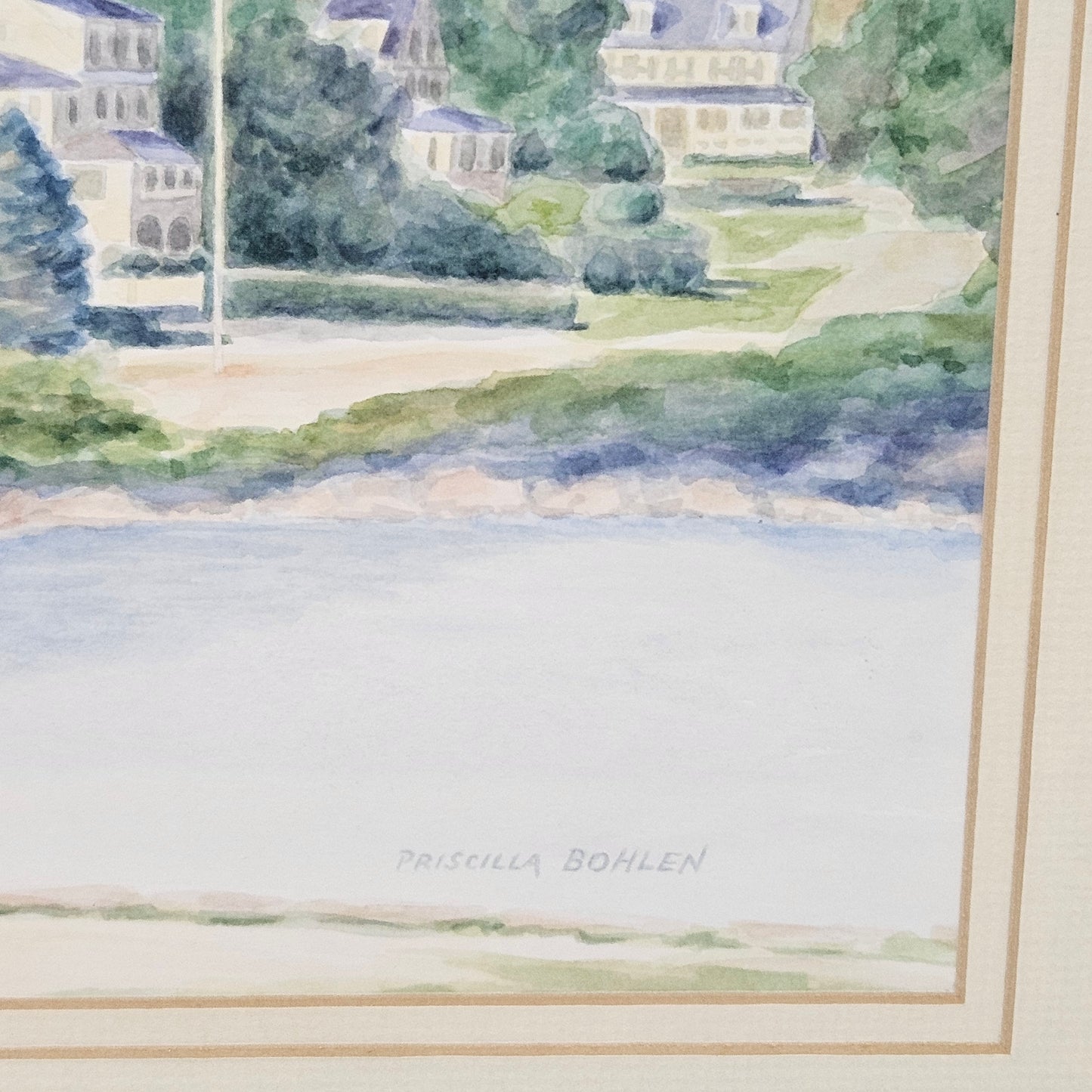 Signed Priscilla Bohlen Watercolor Painting