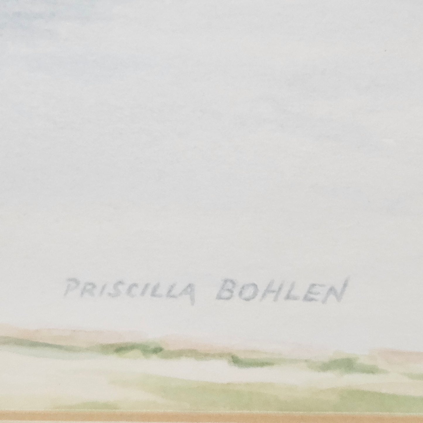 Signed Priscilla Bohlen Watercolor Painting