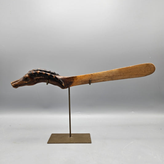 Hand Carved Wooden Horse Head Paper Knife with Stand