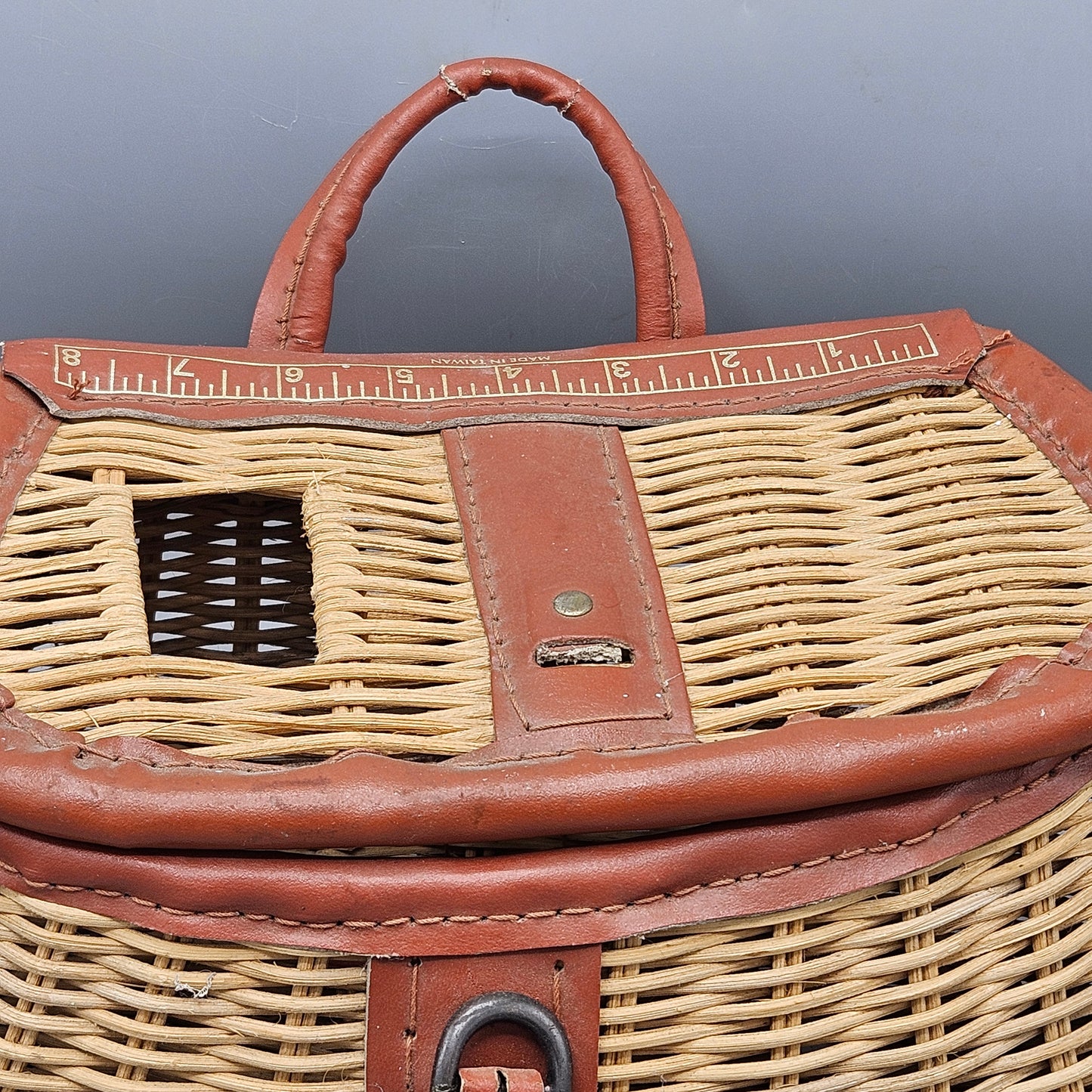 Vintage Wicker Fishing Creel Basket