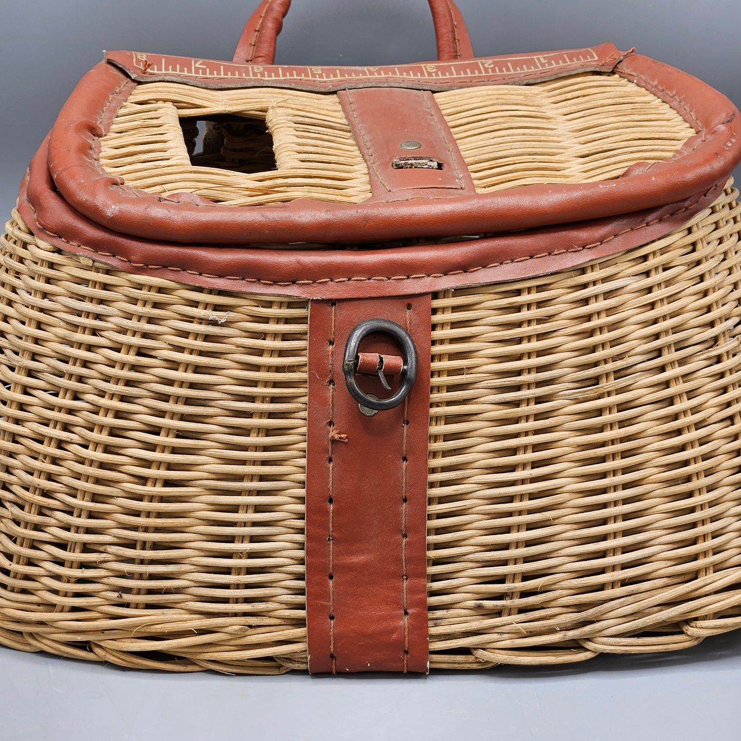 Vintage Wicker Fishing Creel Basket