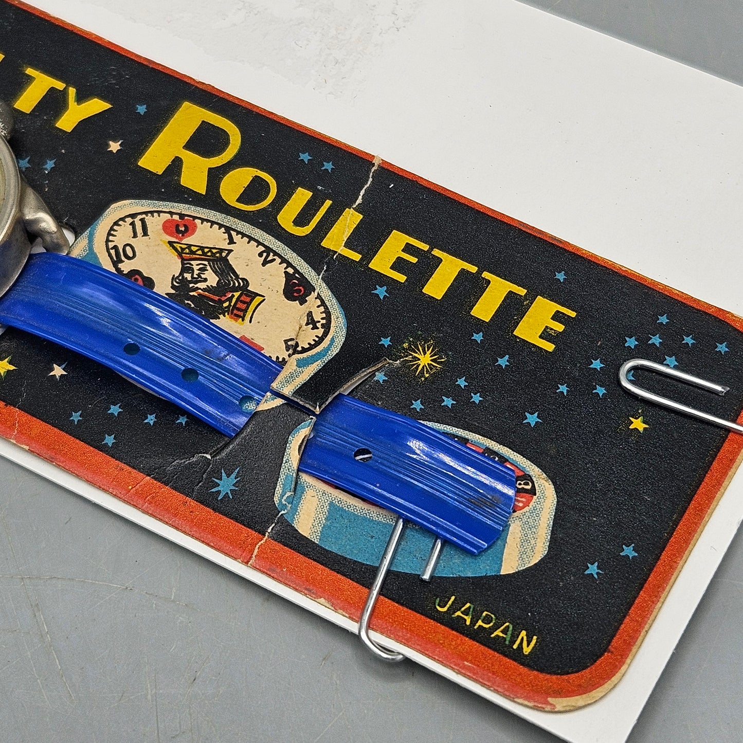 Vintage Novelty Roulette Watch Made in Japan on Card