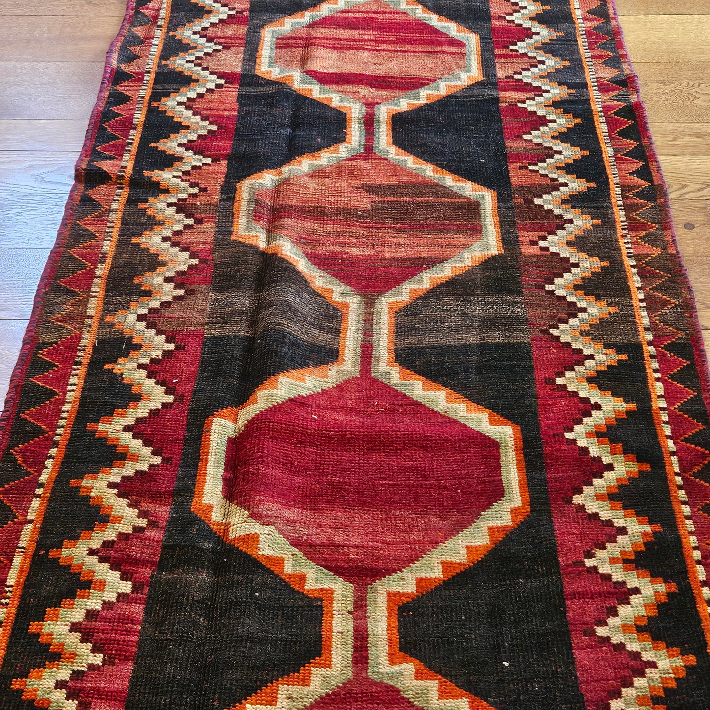 Vintage Hand Knotted Wool Carpet 3' 6" x 9'