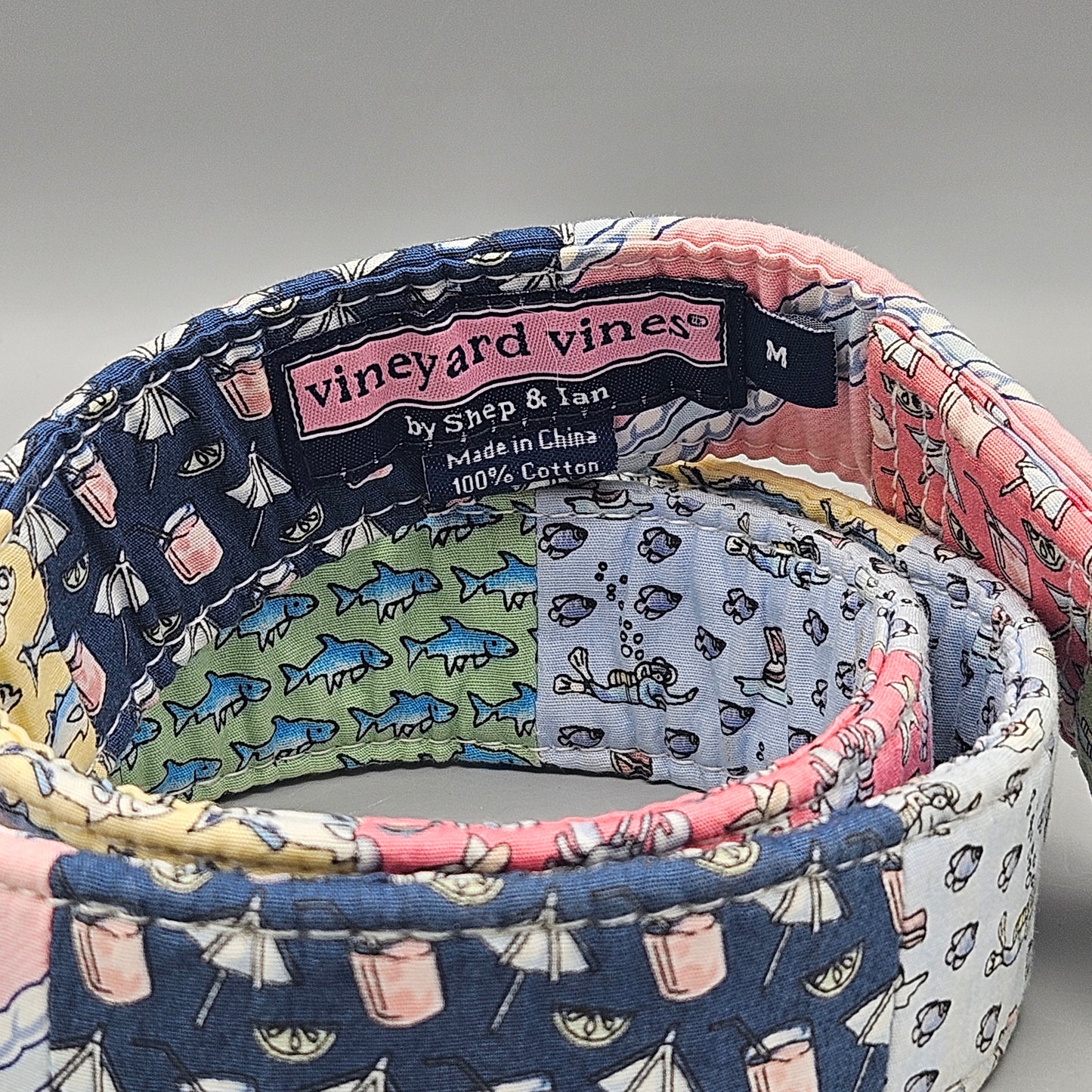 Vineyard Vines Patchwork Double D Cinch Belt Size Meduim