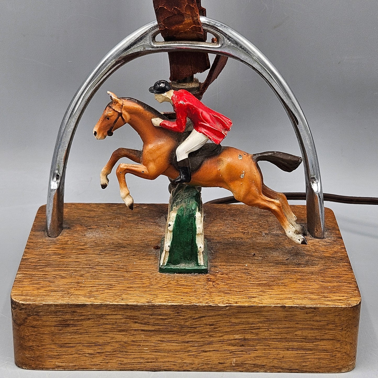 Vintage English Show Jumper Equestrian Lamp