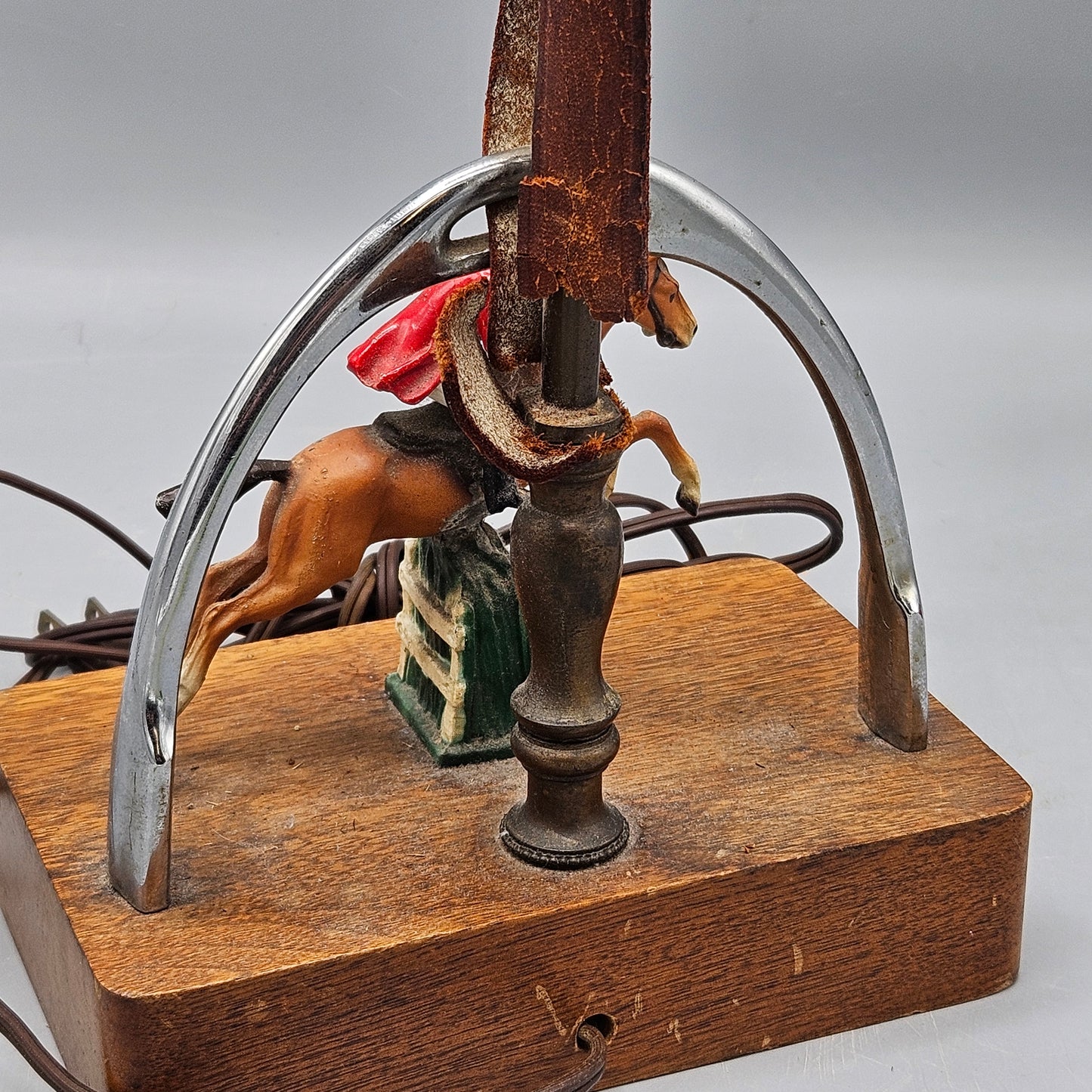 Vintage English Show Jumper Equestrian Lamp