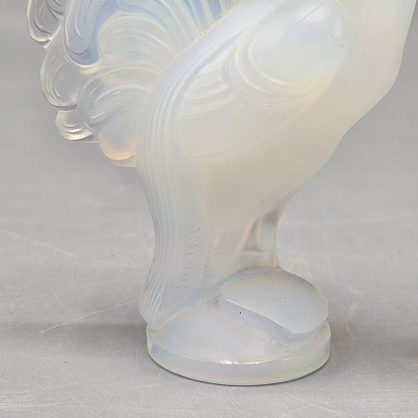 Pair of Sabino Opalescent Glass Roosters