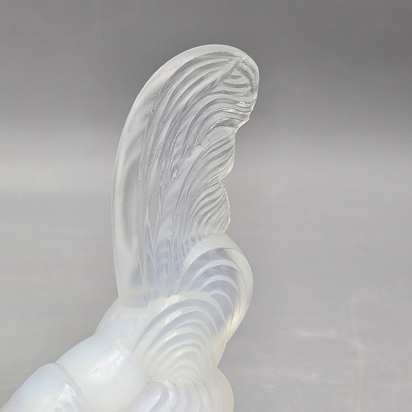 Pair of Sabino Opalescent Glass Roosters