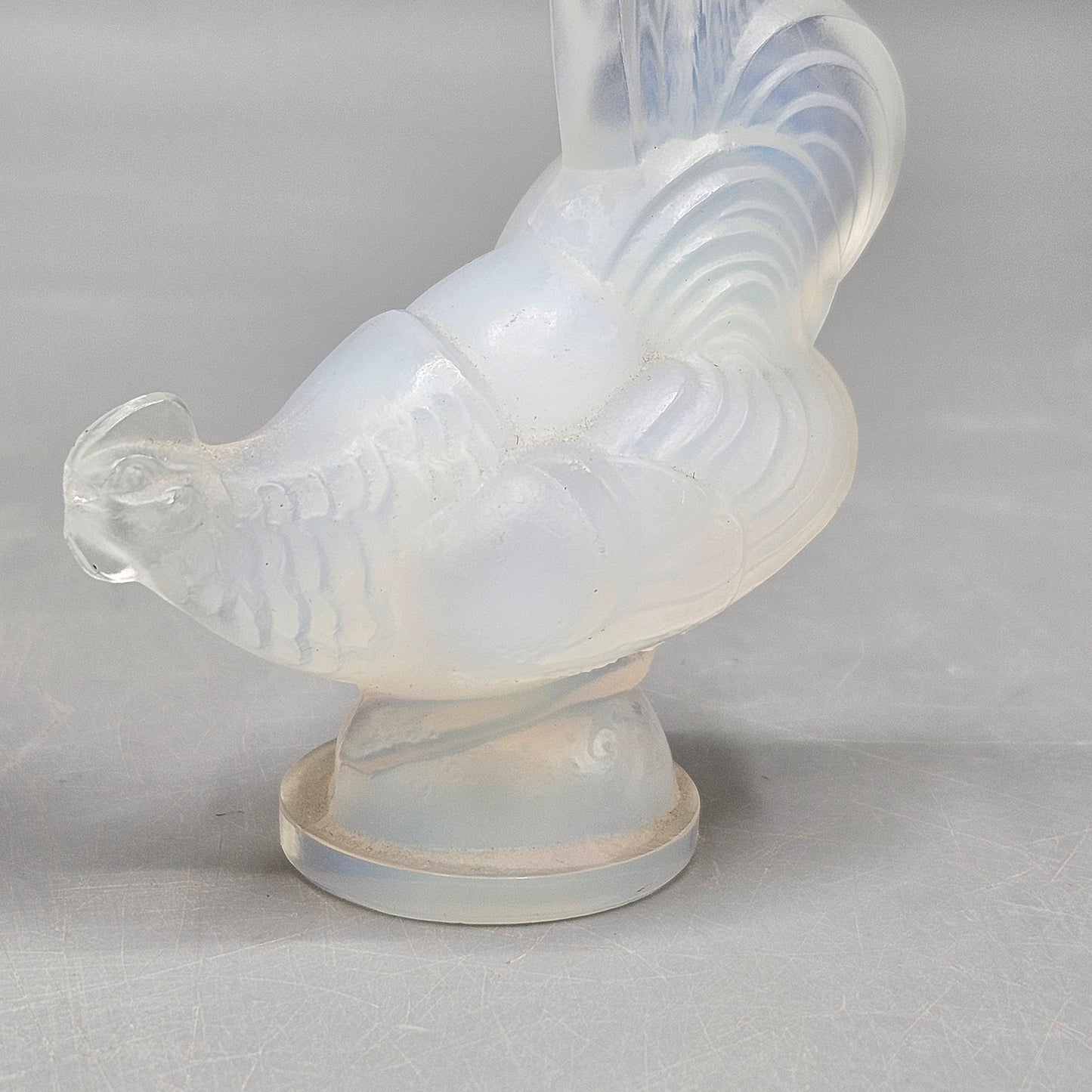 Pair of Sabino Opalescent Glass Roosters