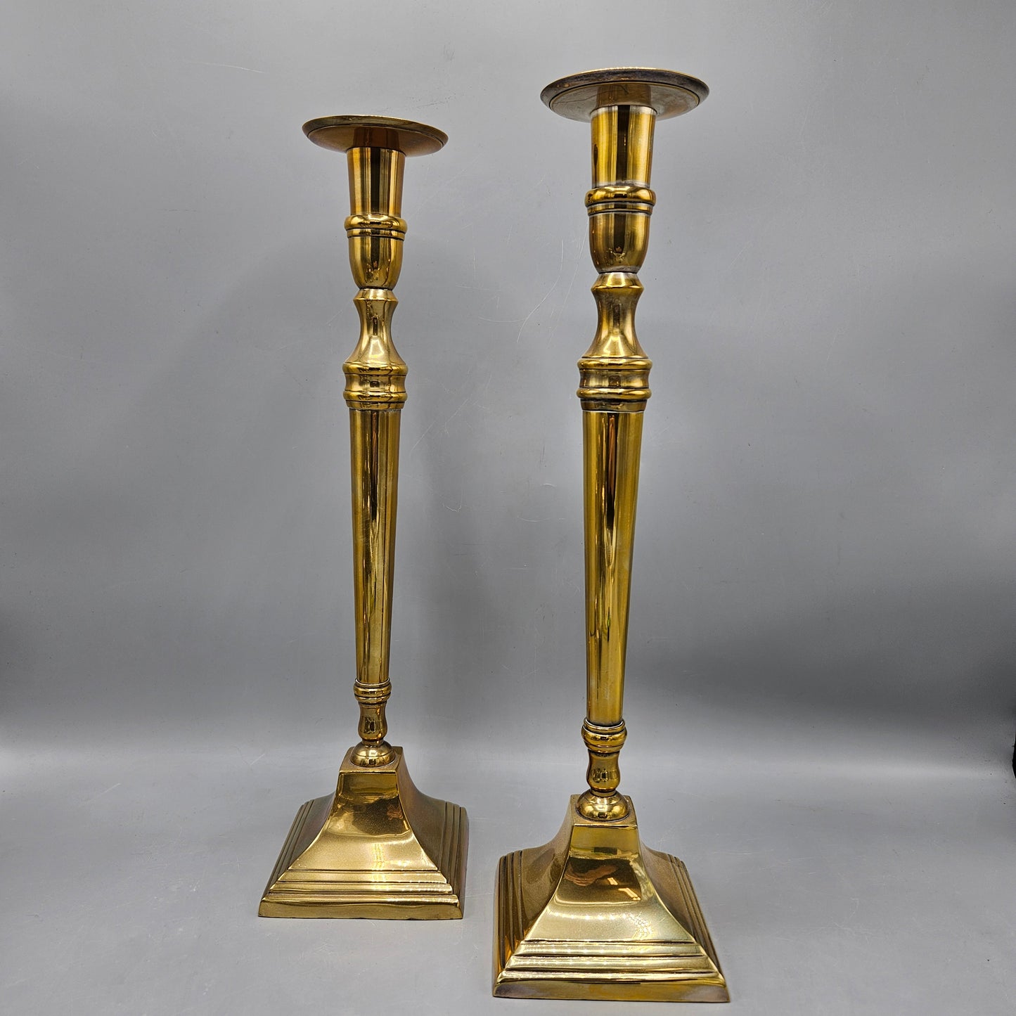 Pair of Vintage Bombay Company Gold Taper Candlesticks