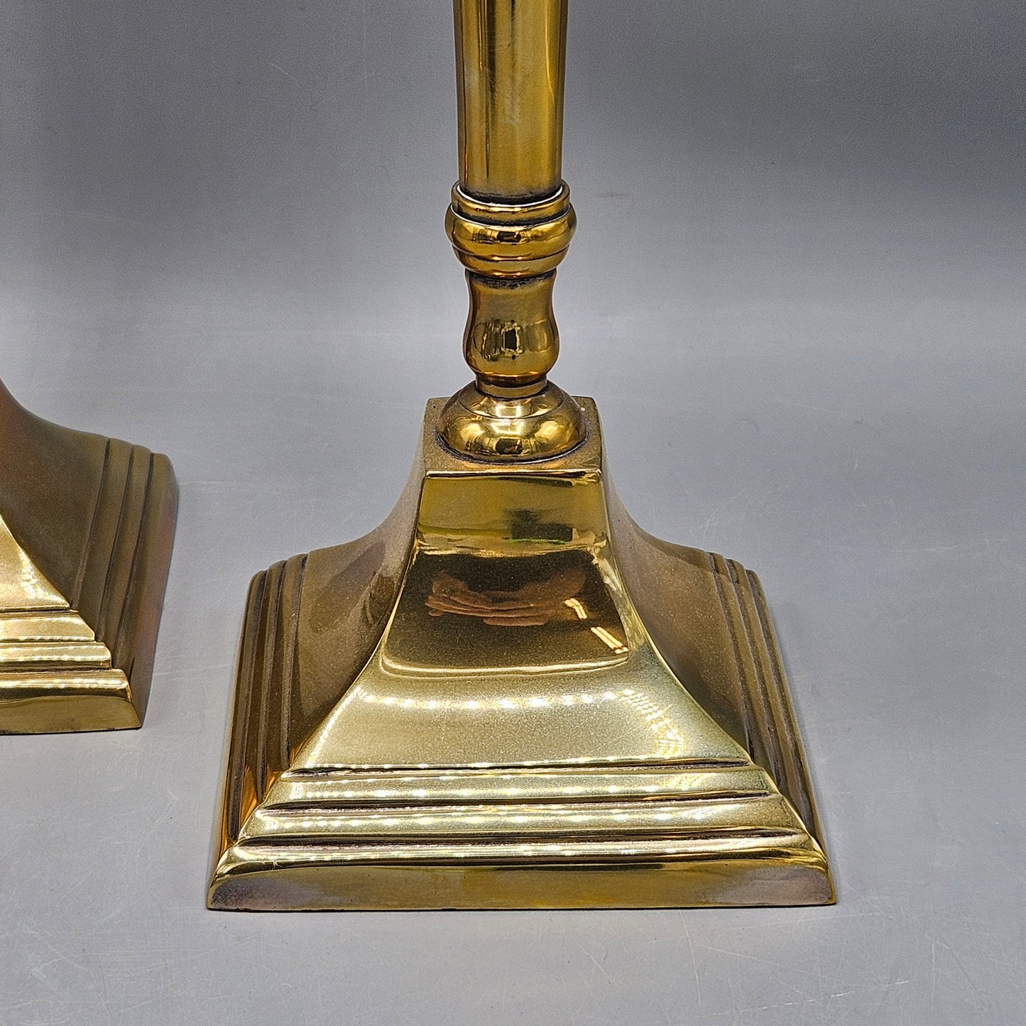 Pair of Vintage Bombay Company Gold Taper Candlesticks