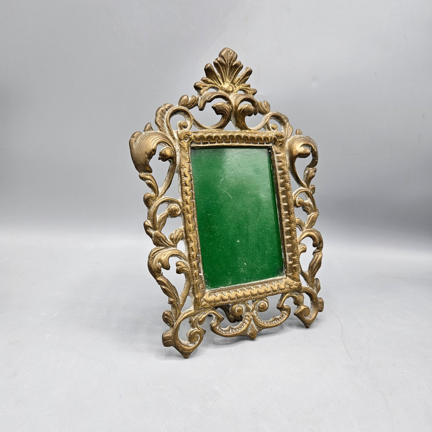 Vintage Ornate Brass Table Top Picture Frame