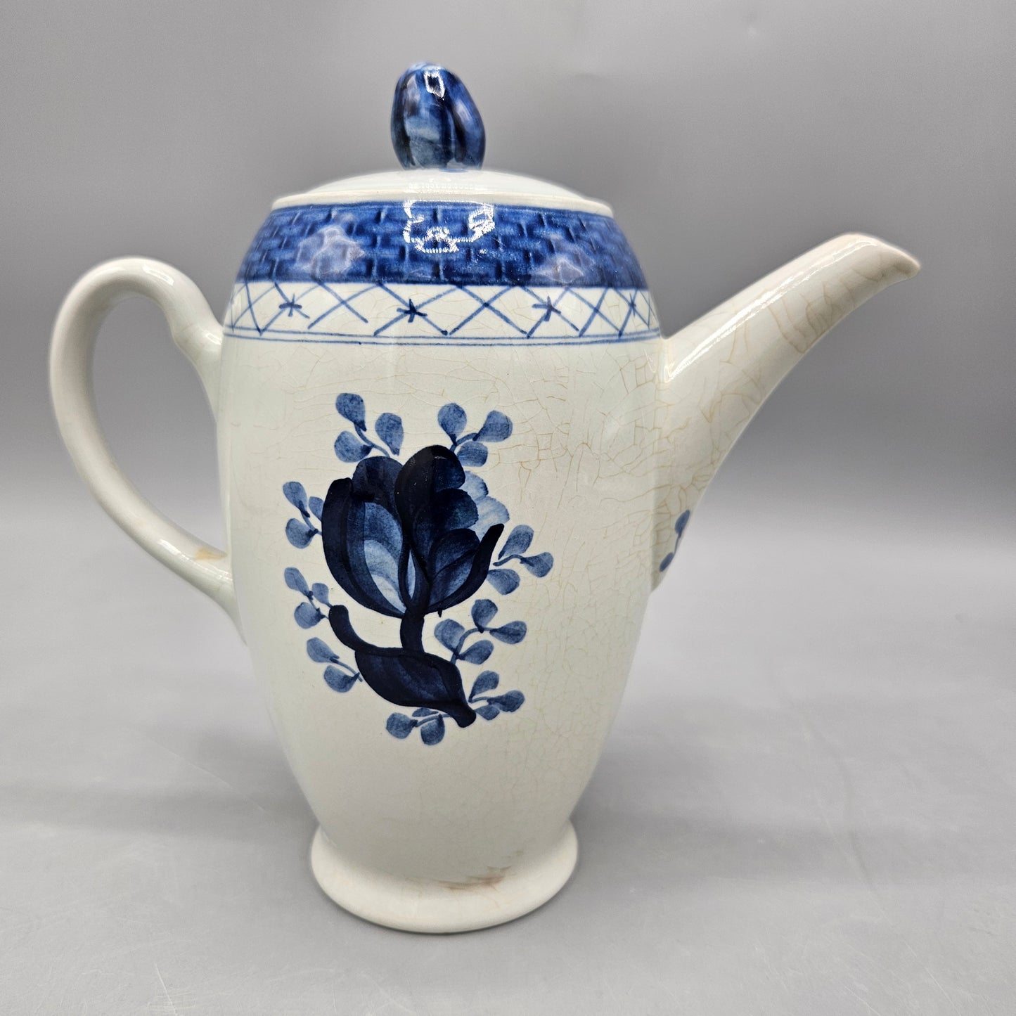 Vintage Royal Copenhagen Tranquebar Blue Coffee Pot #1186