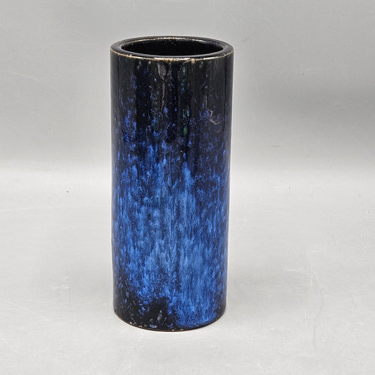 Vintage Signed Blue Glazed Art Pottery Vase