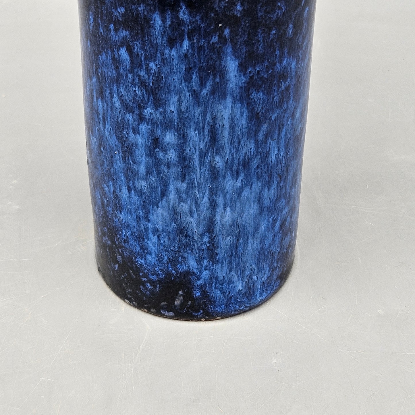 Vintage Signed Blue Glazed Art Pottery Vase