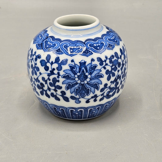 Miniature Chinoiserie Blue & White Urn