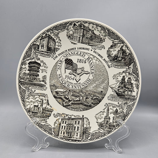 1964 Star Spangled Banner Sesquicentennial Baltimore Maryland Plate