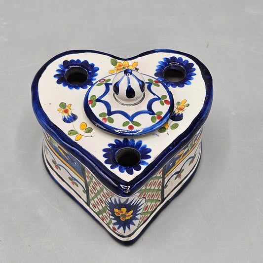 Vintage Aladin France Faience Inkwell