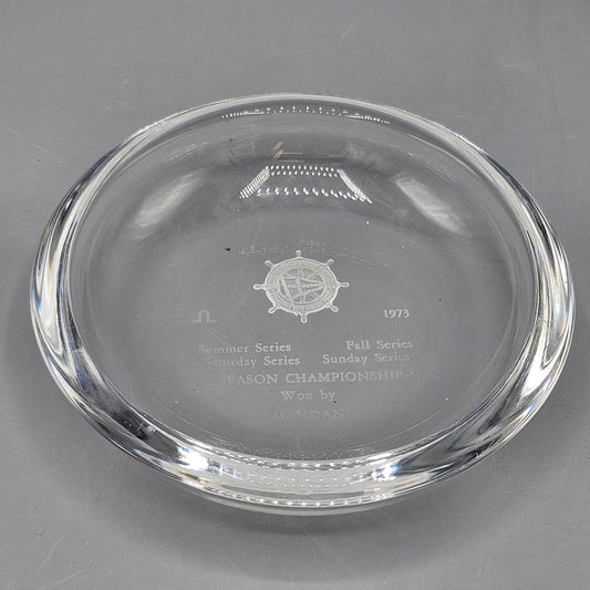 1973 Summer Series Sailing Paperweight Trophy