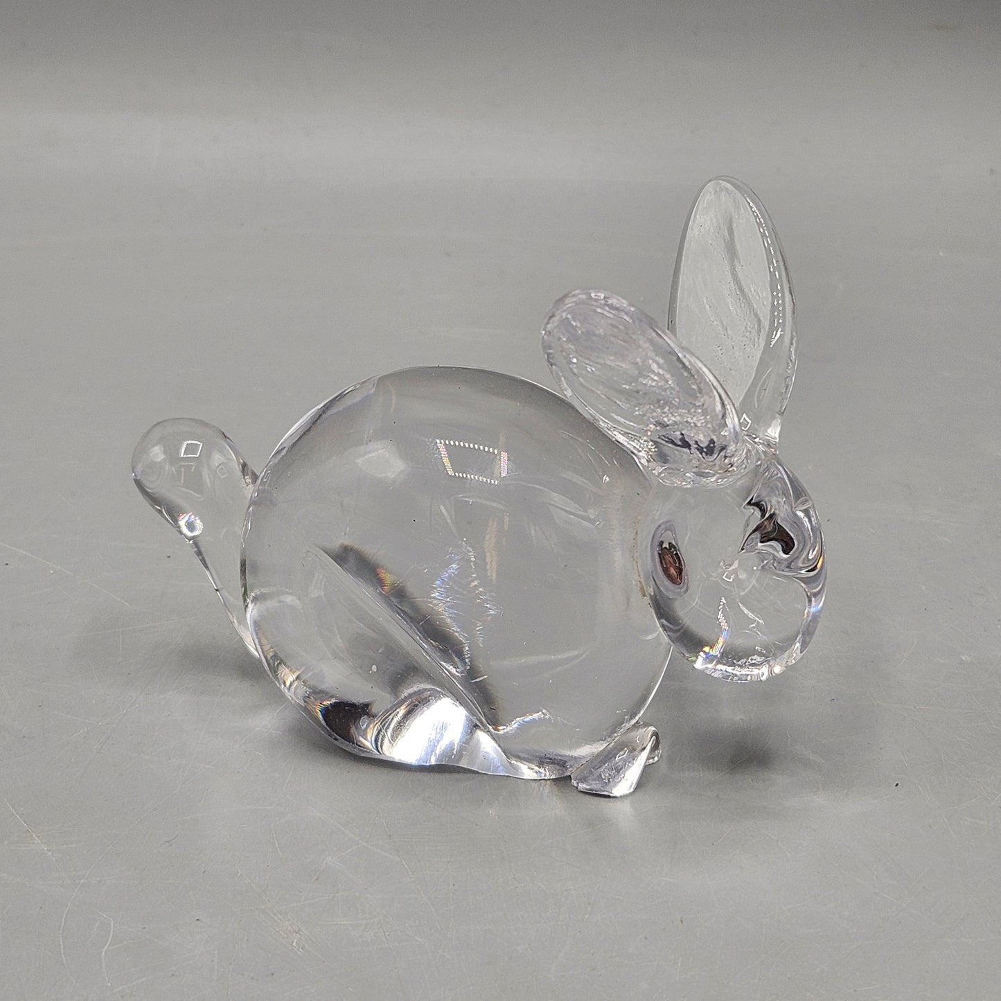 Vintage Crystal Glass Bunny Figure