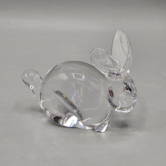 Vintage Crystal Glass Bunny Figure