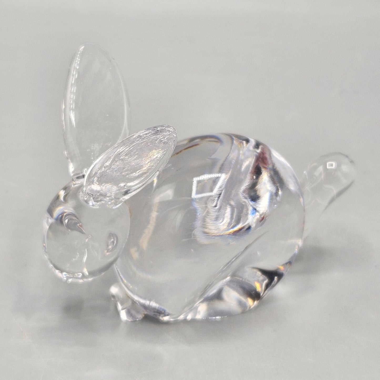 Vintage Crystal Glass Bunny Figure