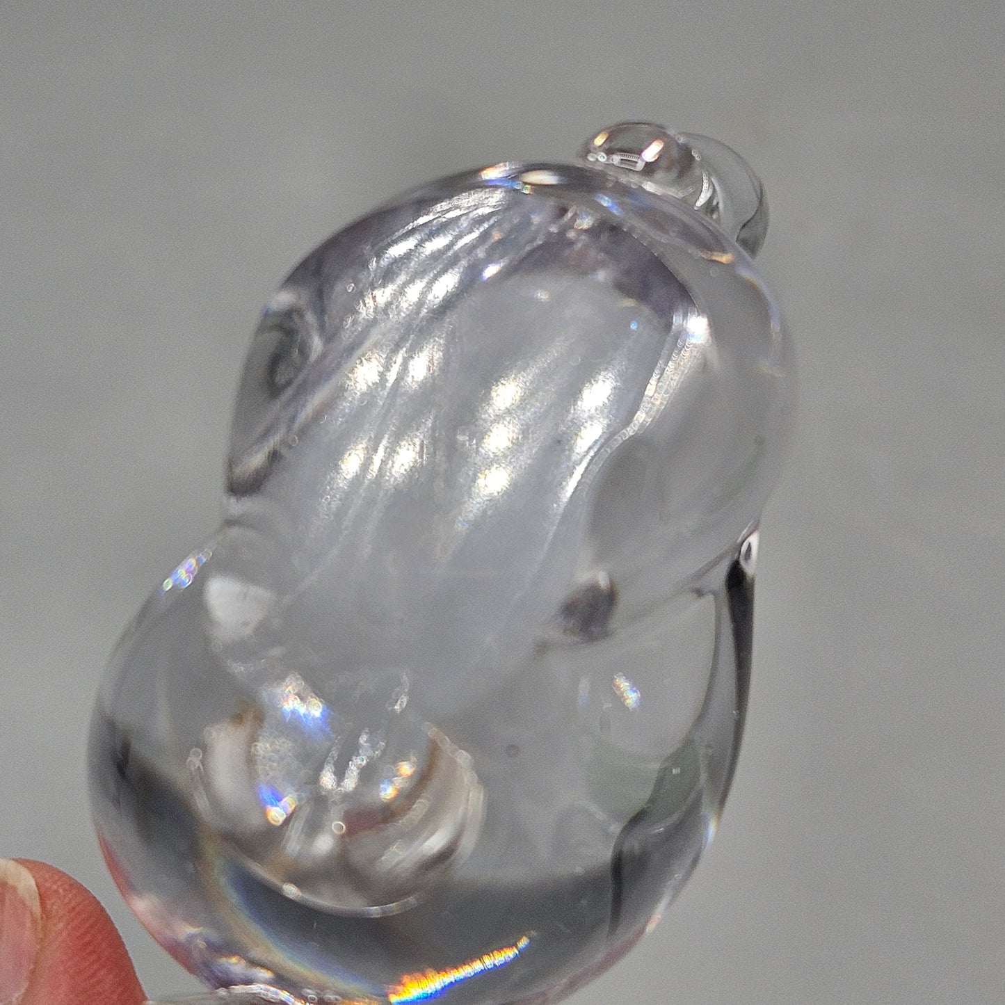 Vintage Crystal Glass Bunny Figure