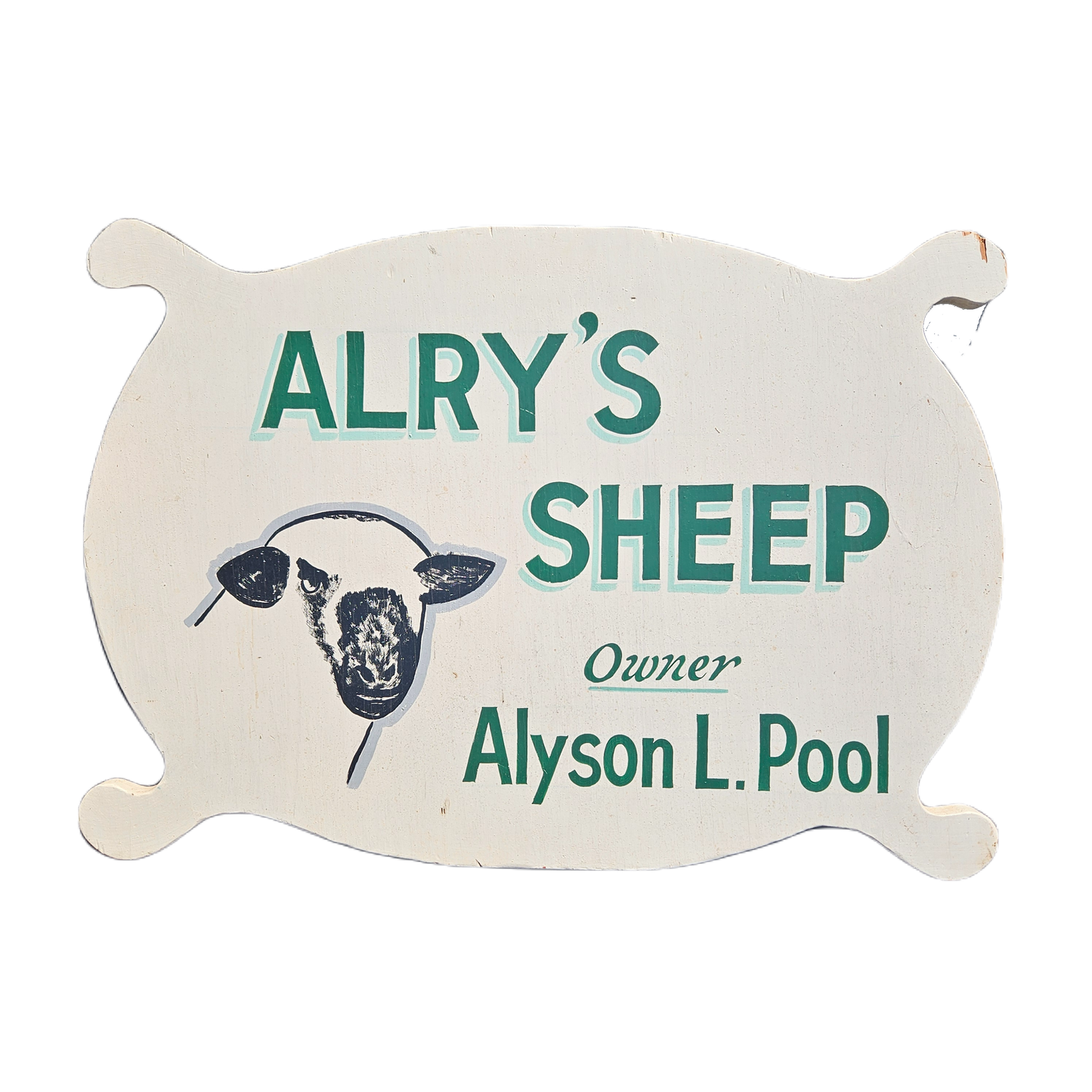 Hand Painted Sign "Alry's Sheep" Alyson L. Poole