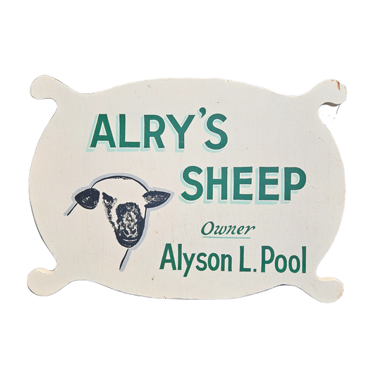 Hand Painted Sign "Alry's Sheep" Alyson L. Poole