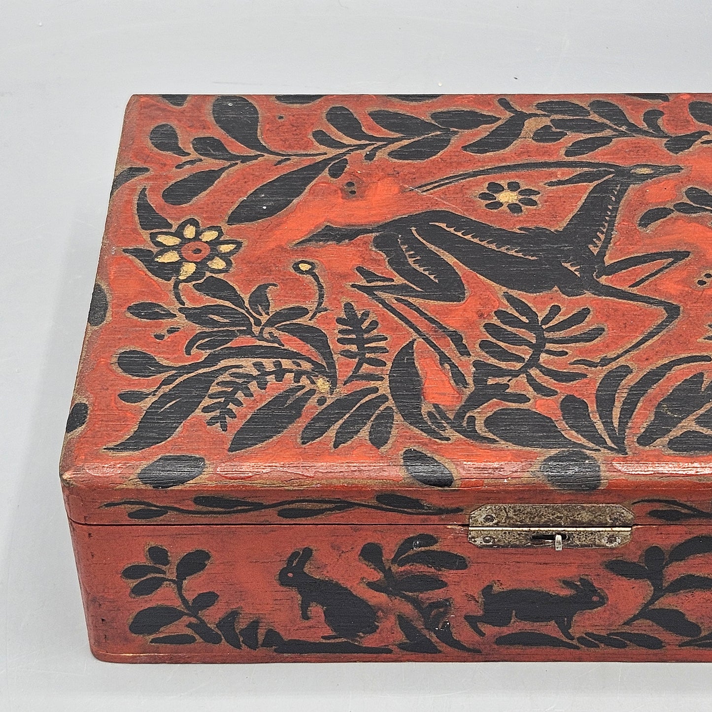 Beautiful Vintage Handpainted Cigar Box from Downtown Association New York City