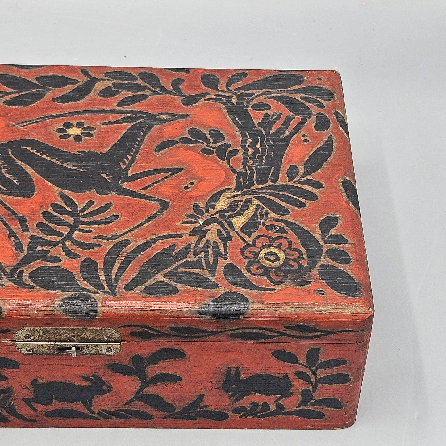 Beautiful Vintage Handpainted Cigar Box from Downtown Association New York City