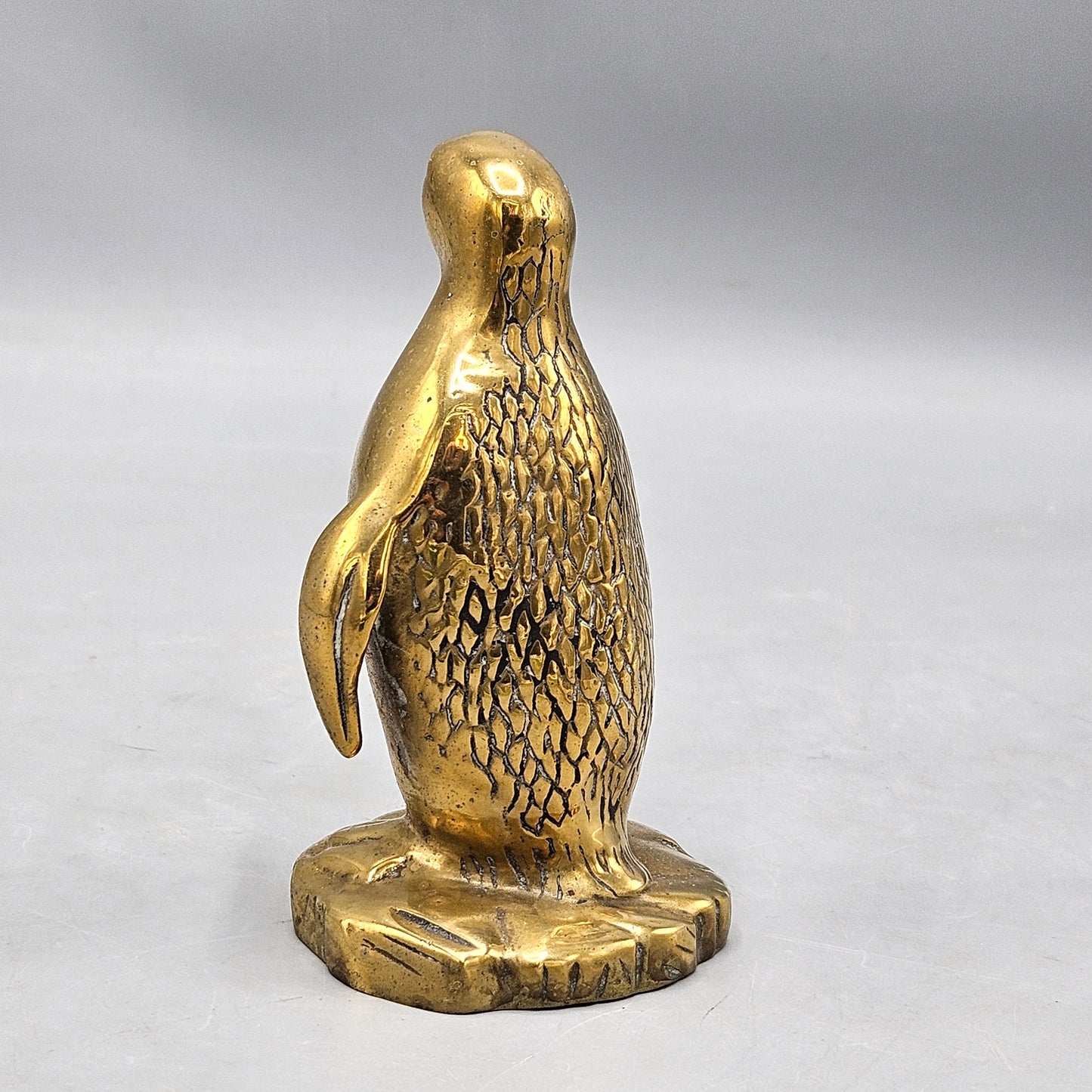 Vintage Brass Penguin Statue Paperweight