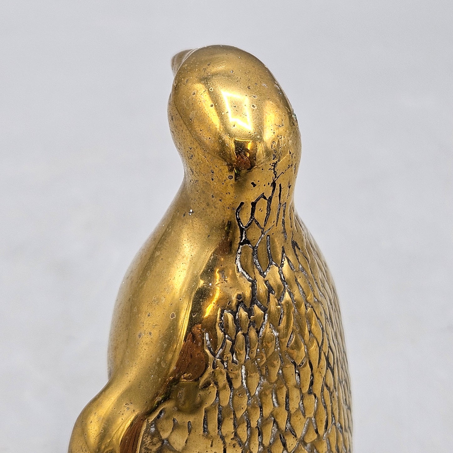 Vintage Brass Penguin Statue Paperweight