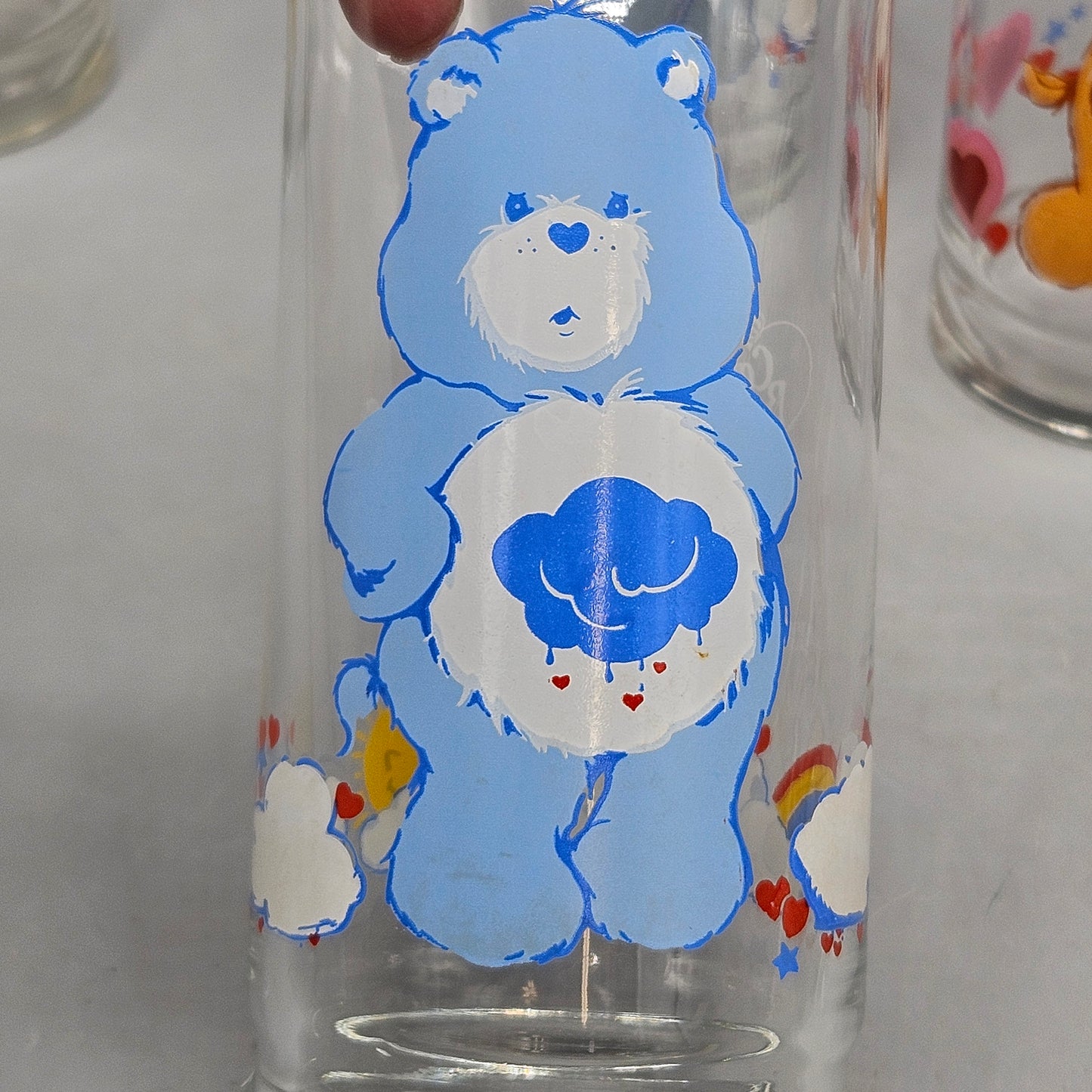 Set of 6 Vintage Care Bear Pizza Hut Tumbler Glasses