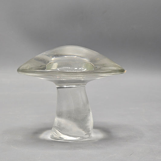 Vintage Viking Clear Glass Zodiac Mushroom