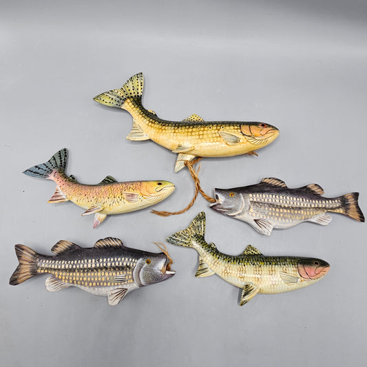 Set of 5 Fish Wall Hangings