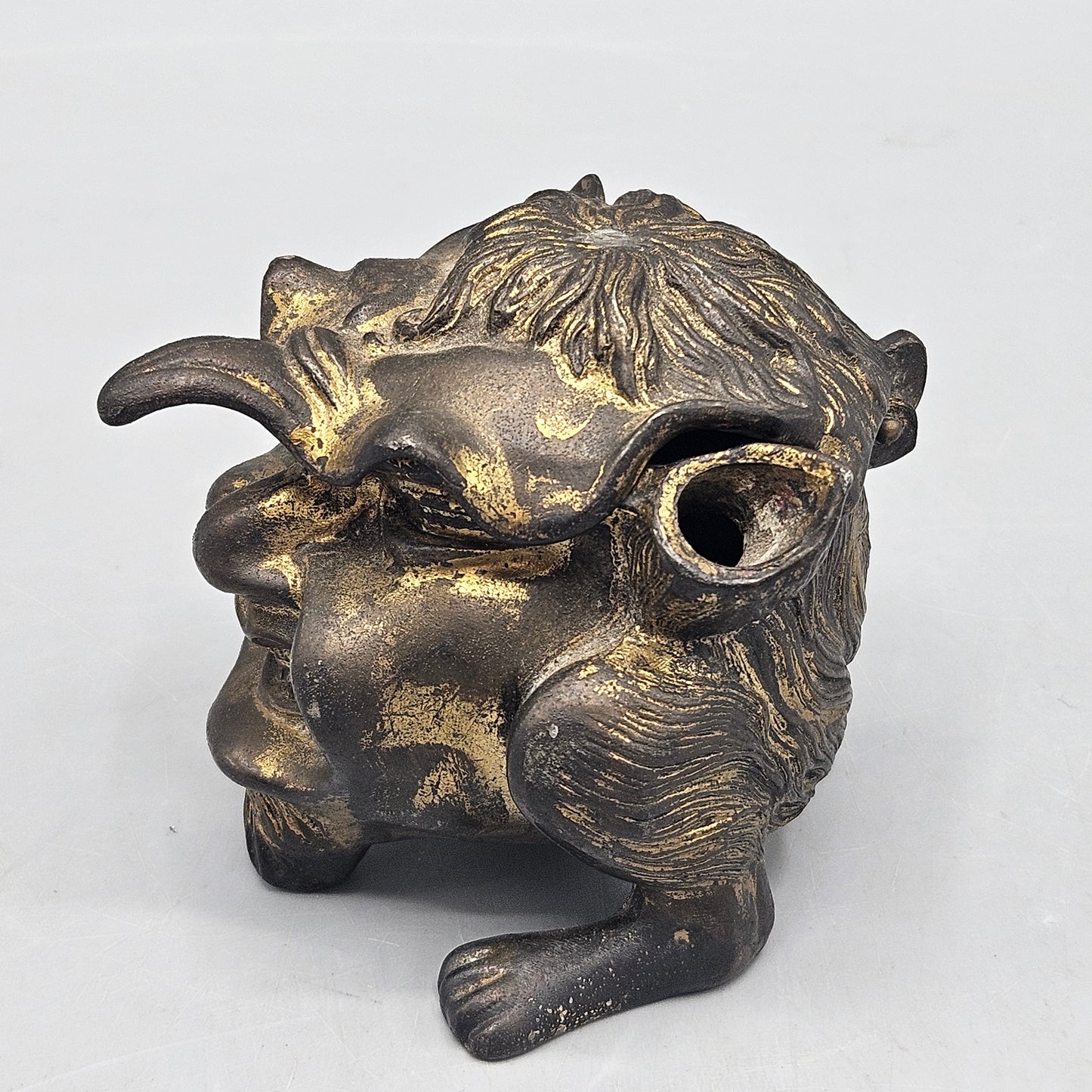 Antique German Grotesque Devil or Imp Inkwell