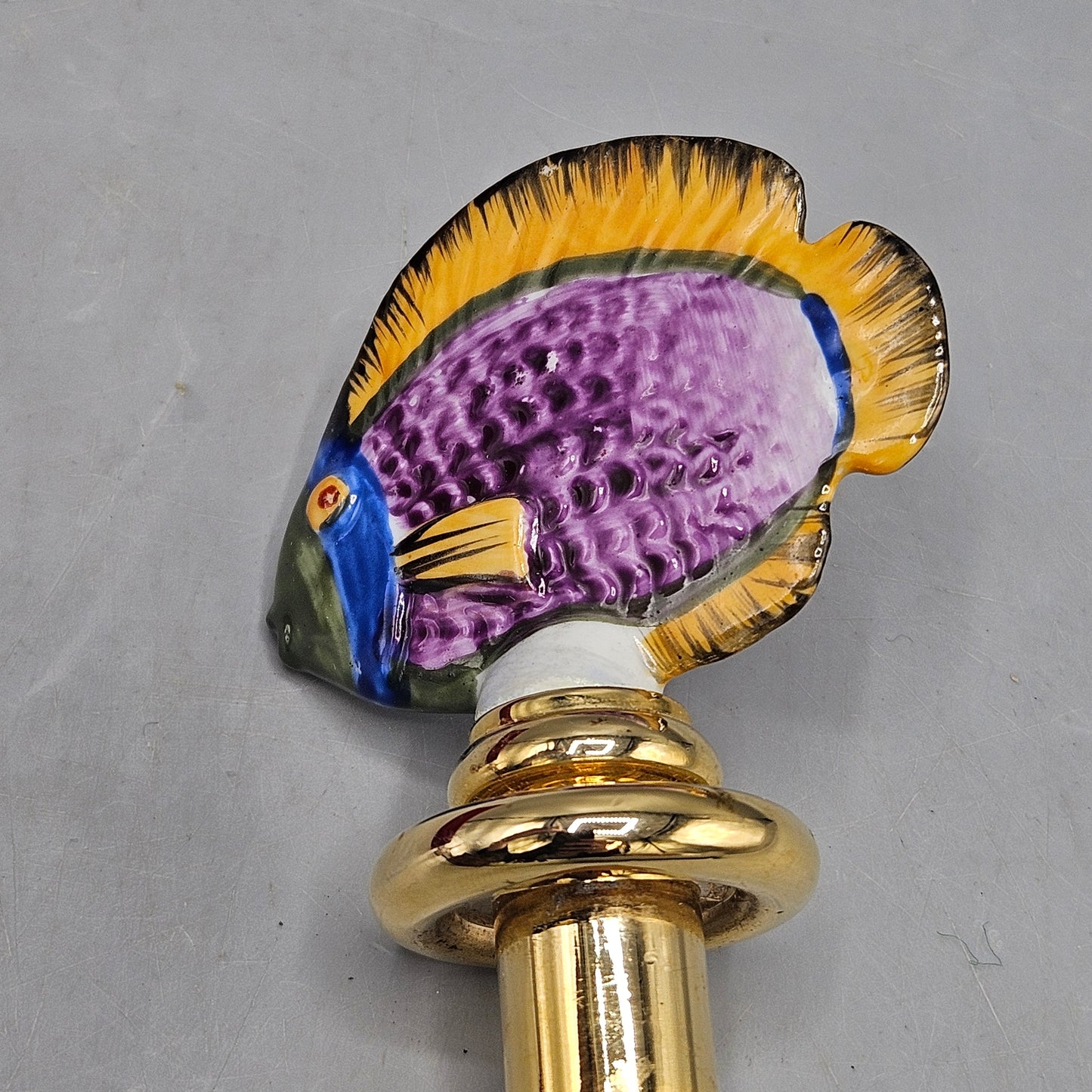 Hans Turnwald Signature Collection Enamel Angelfish Bottle Stopper